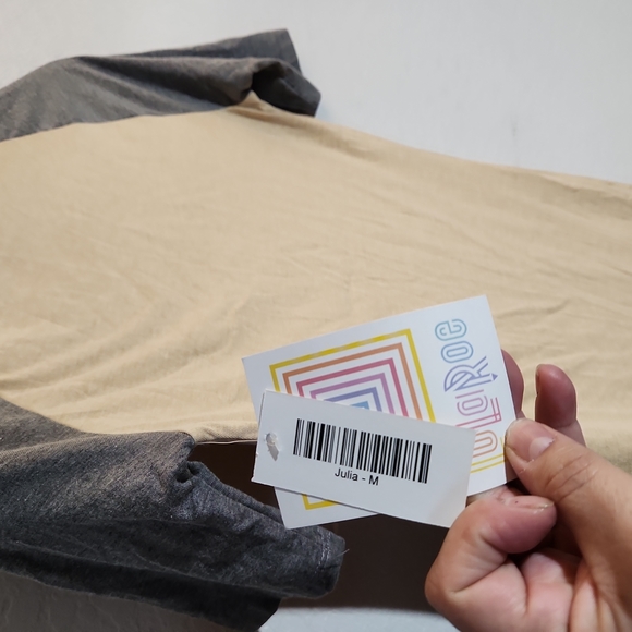 LULAROE Medium Julia Heathered Mustard Dress - Picture 4 of 6